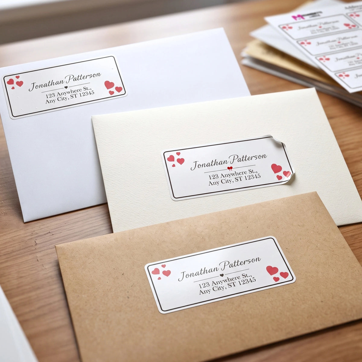 Personalized Address Labels - Hearts