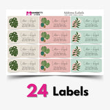 Personalized Address Labels - Green Plants
