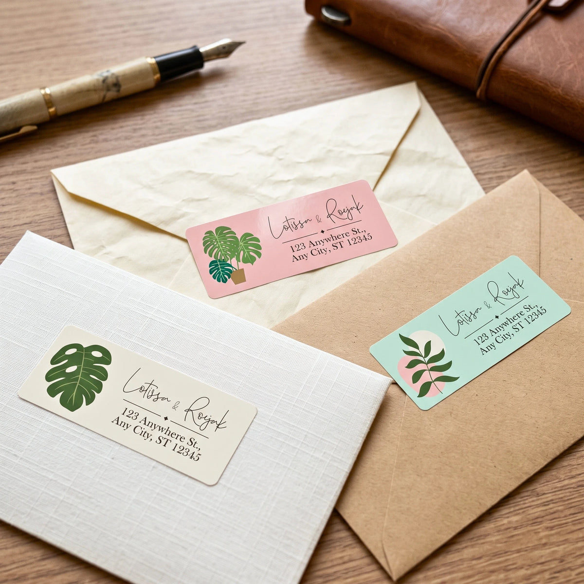 Personalized Address Labels - Green Plants