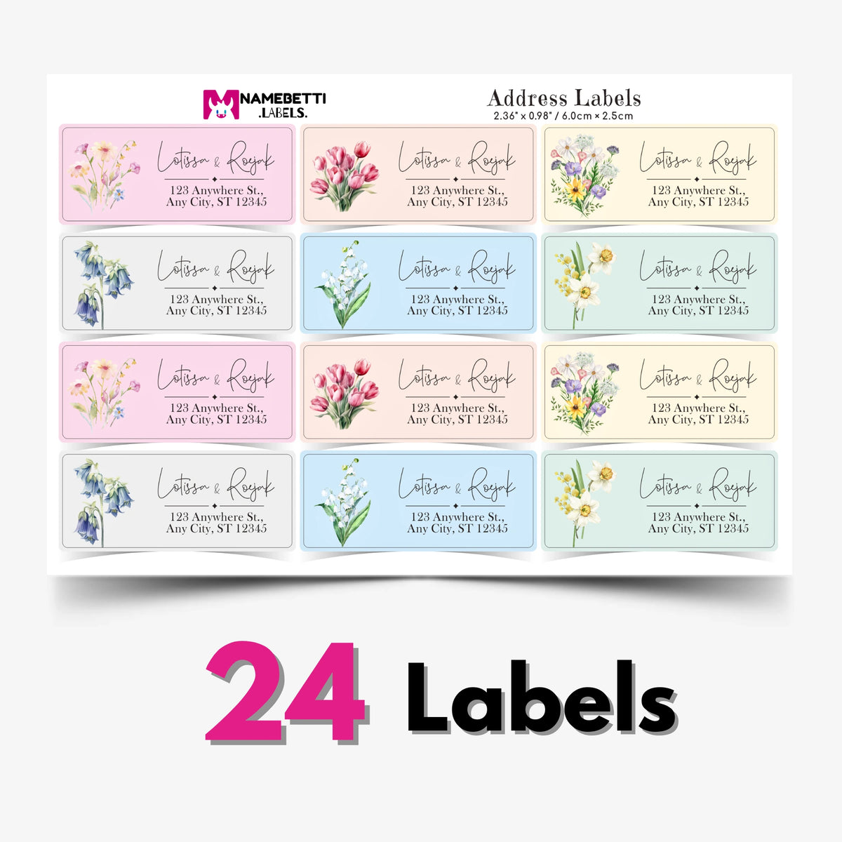 Personalized Address Labels - Fresh Flowers