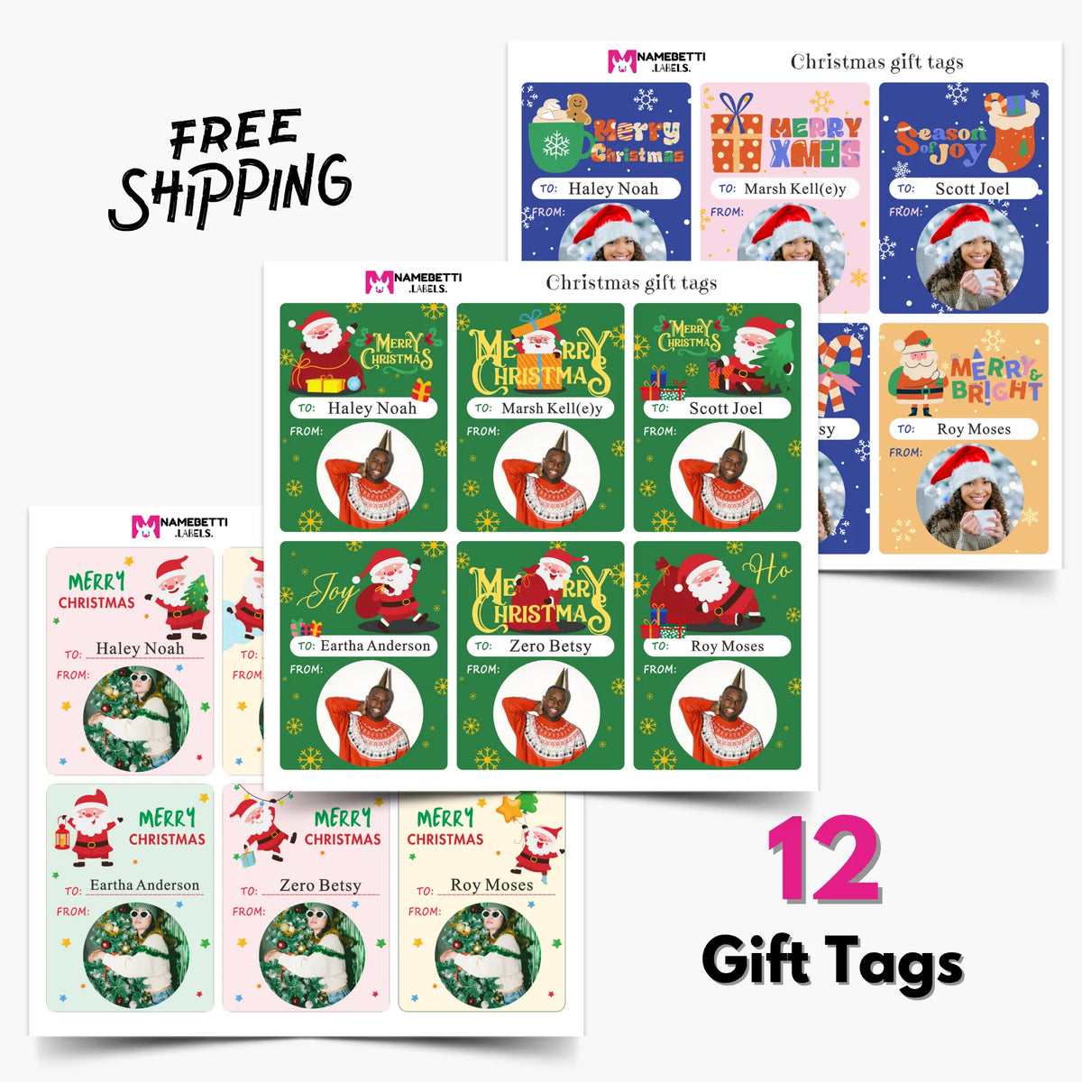 Christmas Photo Gift Labels - D01291