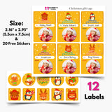 Christmas Photo Gift Labels - D01291