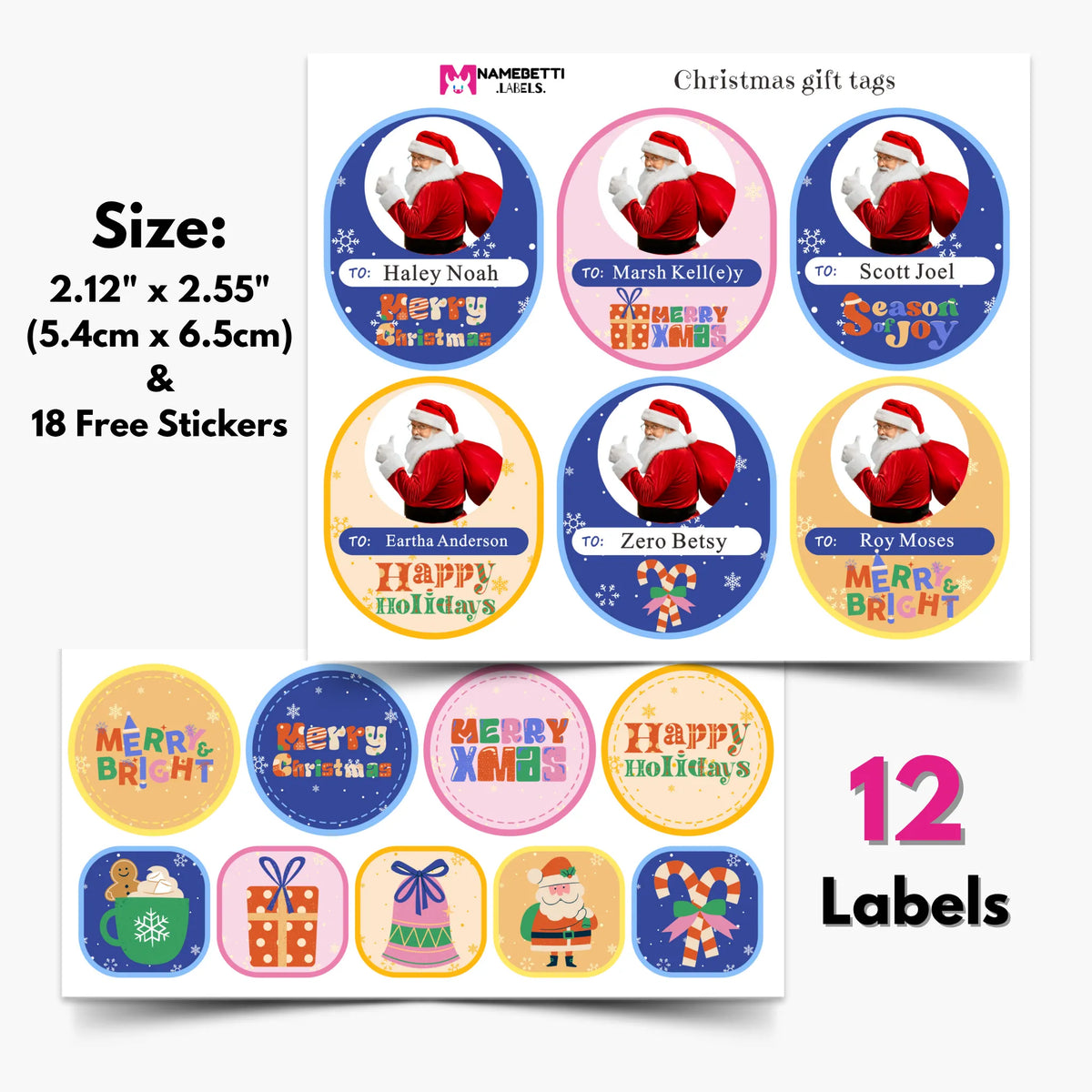 Christmas Photo Gift Labels - U28210