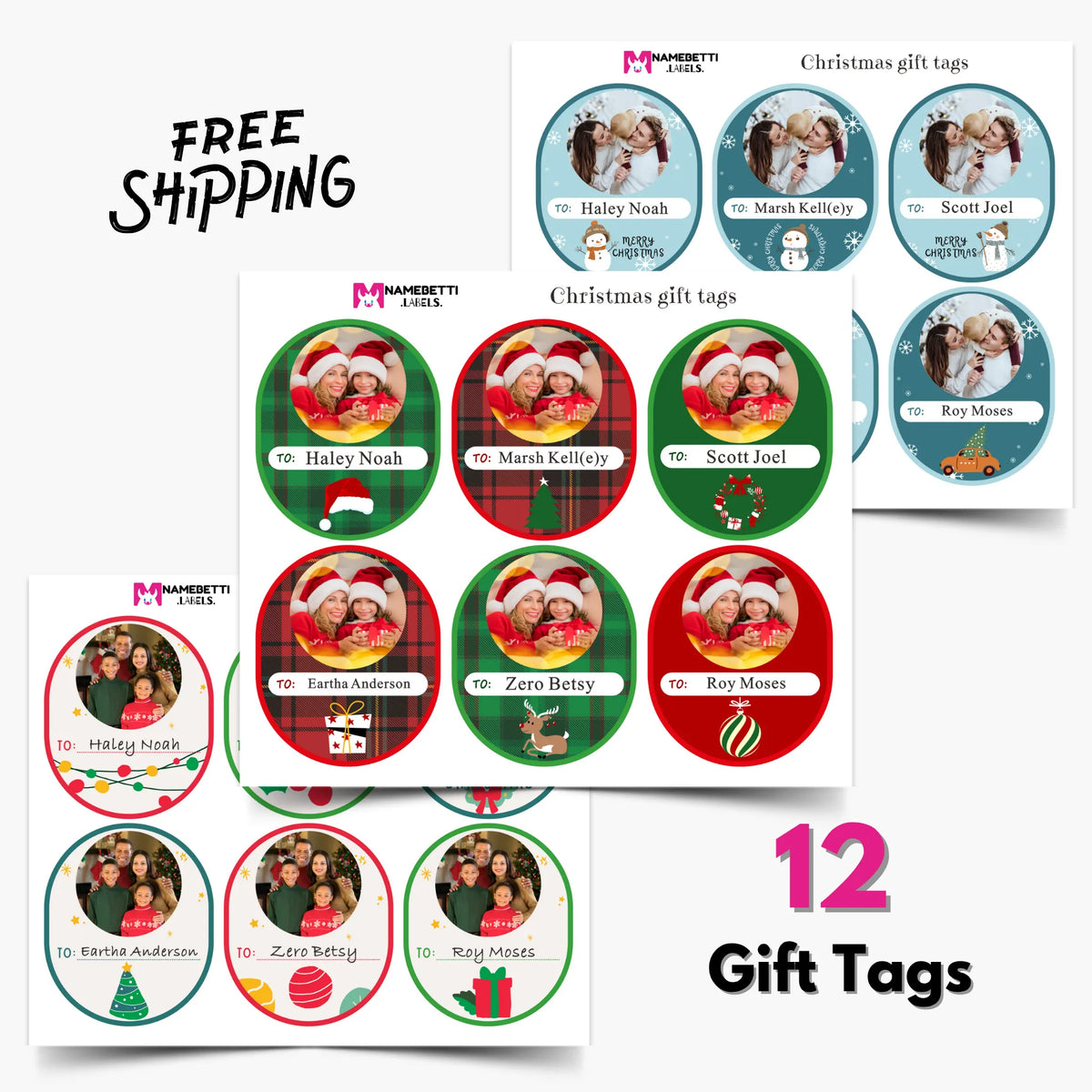 Christmas Photo Gift Labels - U28210