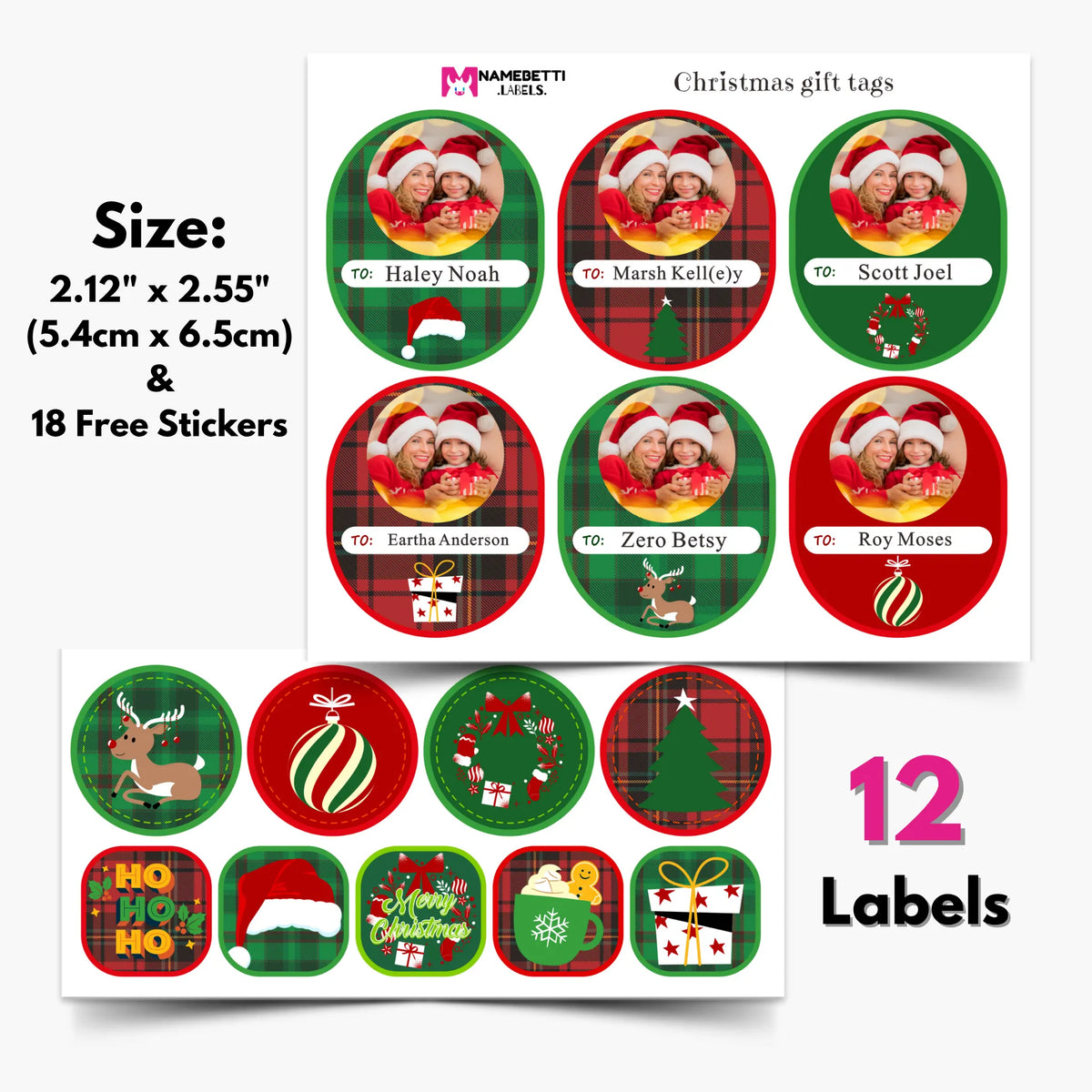 Christmas Photo Gift Labels - U28210