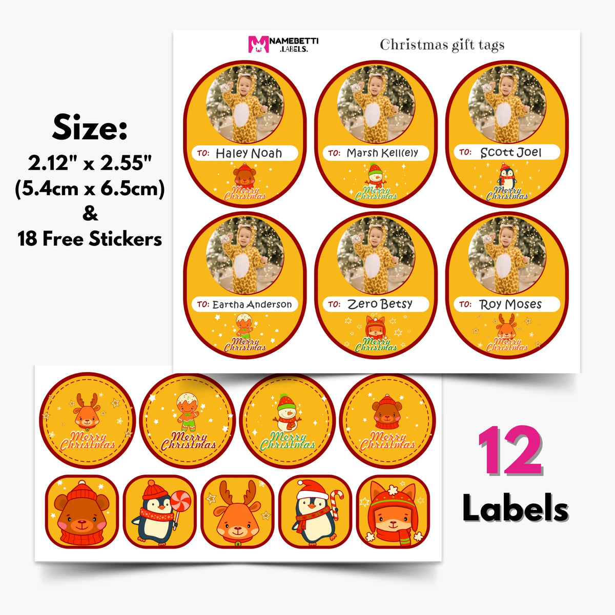 Christmas Photo Gift Labels - U28210