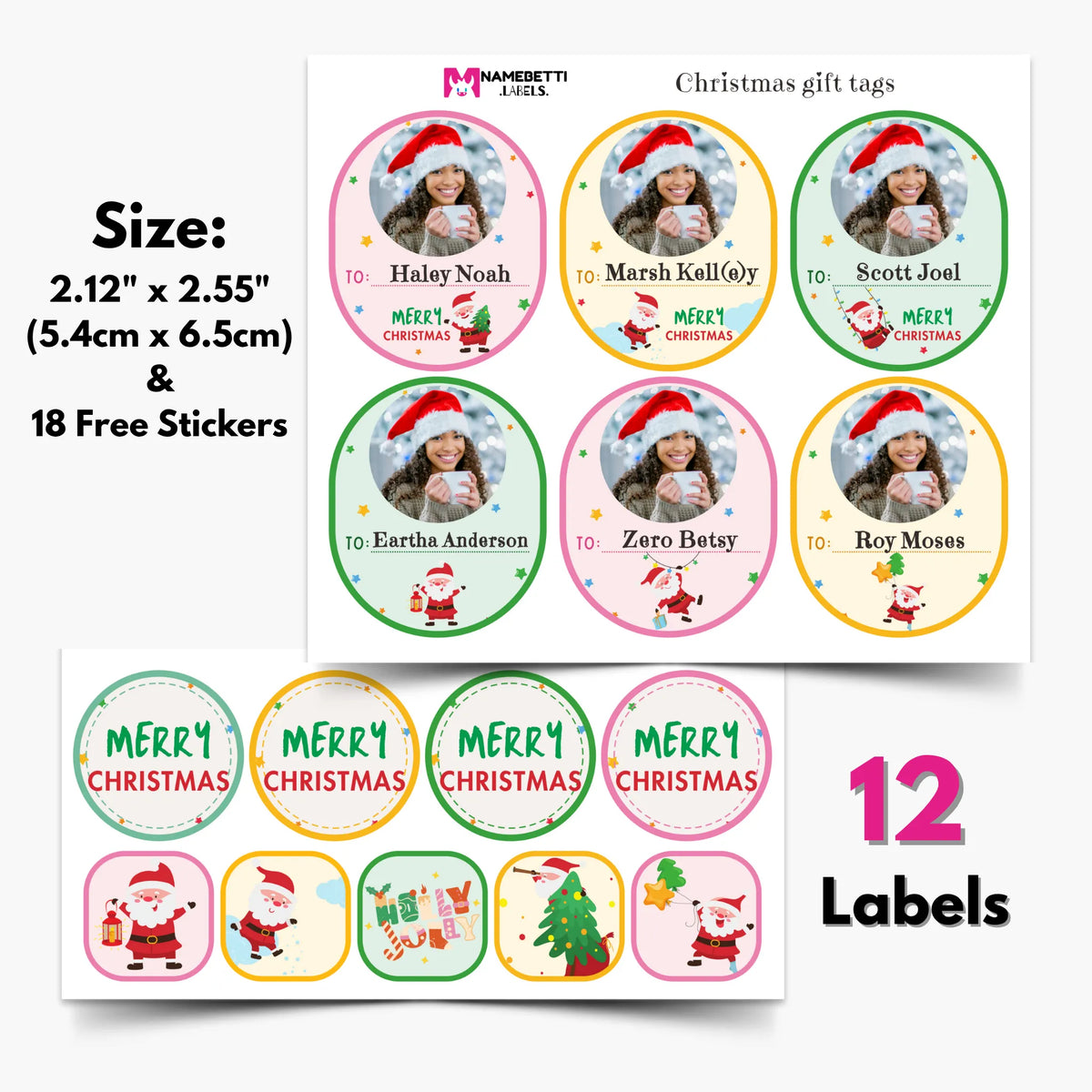 Christmas Photo Gift Labels - U28210