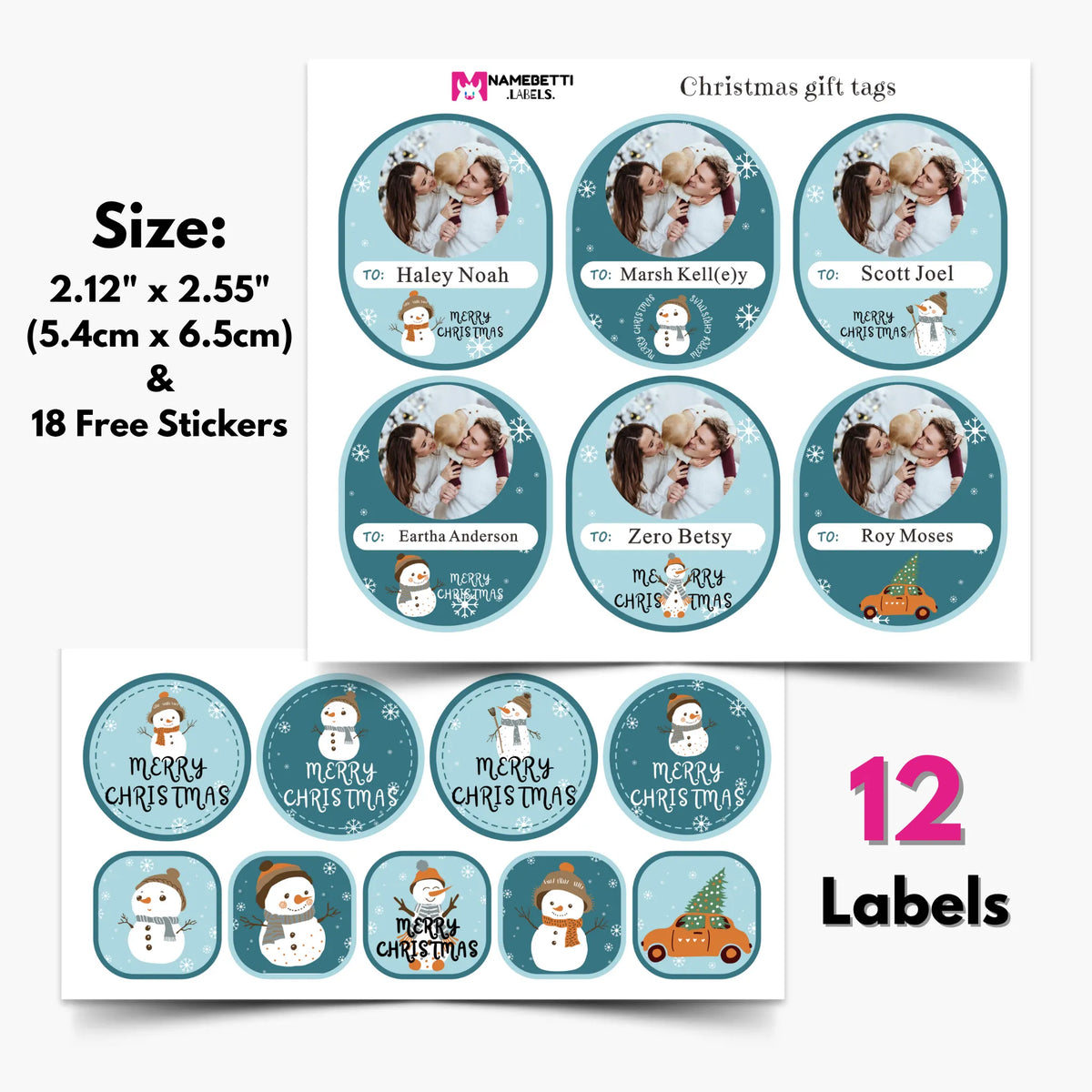 Christmas Photo Gift Labels - U28210