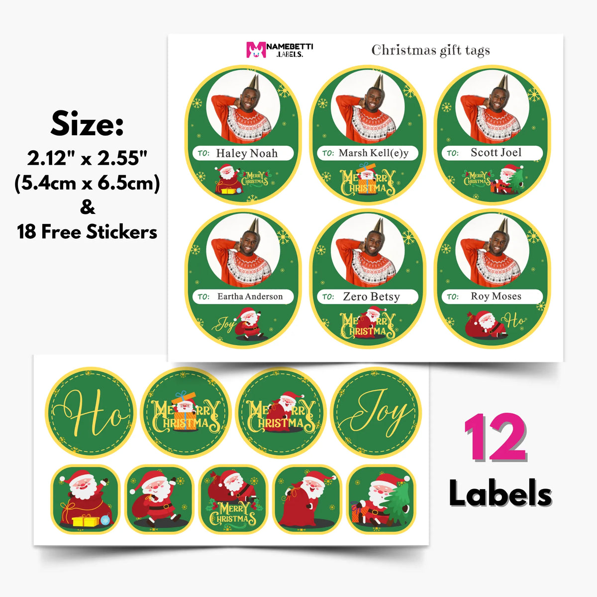 Christmas Photo Gift Labels - U28210