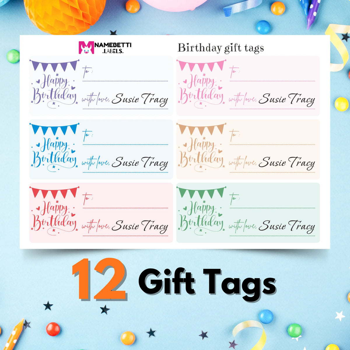 Birthday Gift Labels - B13621
