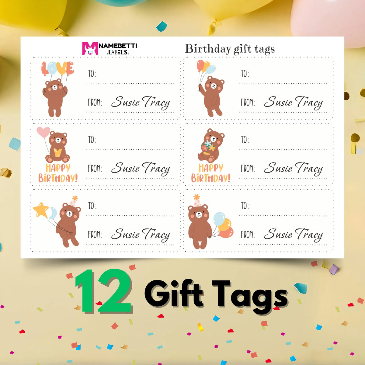 Geschenkanhänger zum Geburtstag - B17813